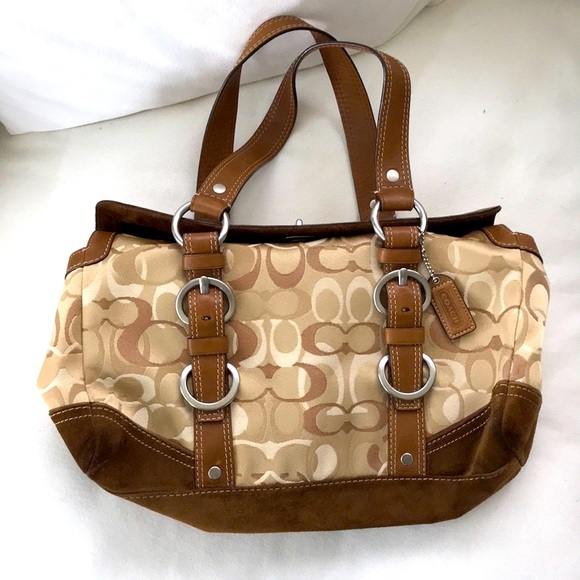 EUC Coach signature brown handbag - Picture 4 of 13